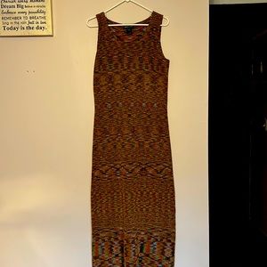 Vintage Barbara Lesser Women's Dress Long Sleeveless . Multi Color  Size M